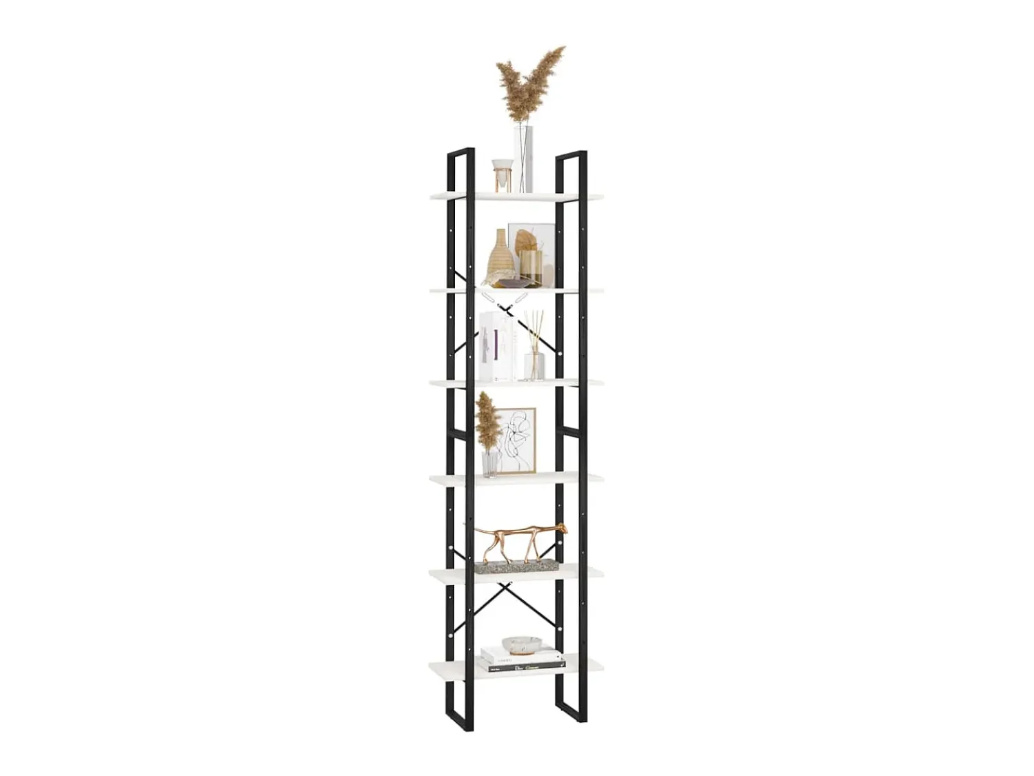 Prateleira* Estante 60x30x210 cm madeira de pinho maciça PT335408 Branco