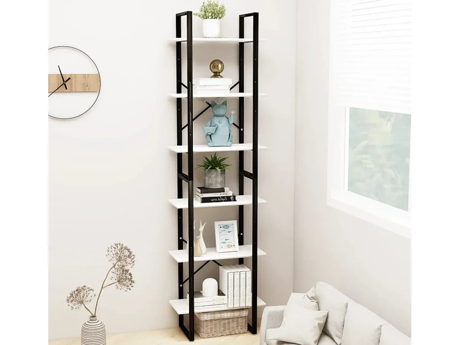 Prateleira* Estante 60x30x210 cm madeira de pinho maciça PT335408 Branco