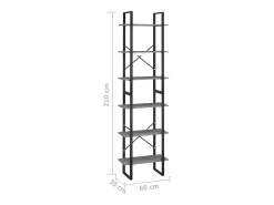 vidaxl Estante 60x30x210 cm madeira de pinho maciça^ Prateleira