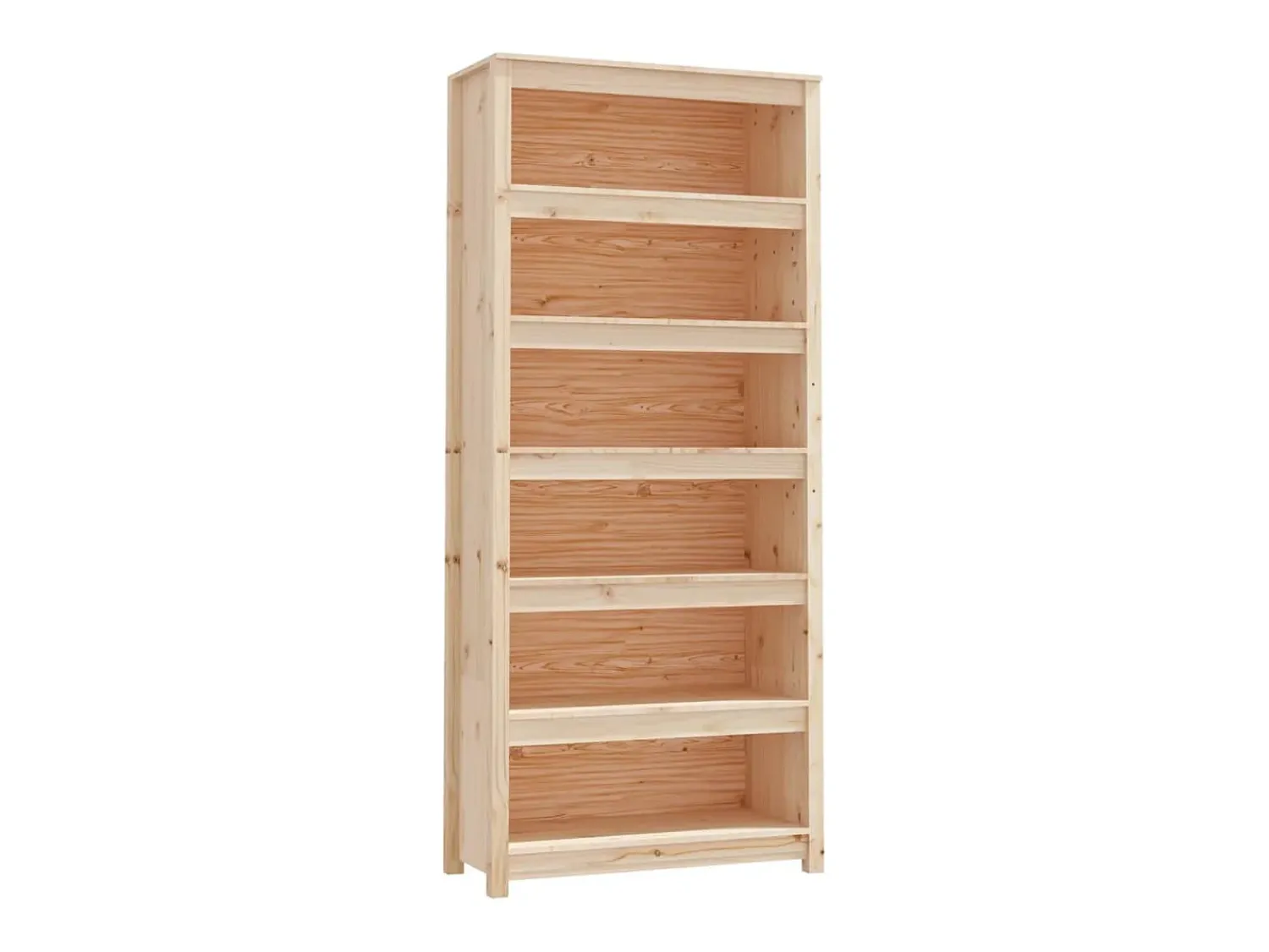 Online vidaxl Estante 80x35x183 cm madeira de pinho maciça Multicor