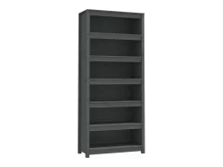 Vitrina*vidaxl Estante 80x35x183 cm madeira de pinho maciça cinza Cinzento