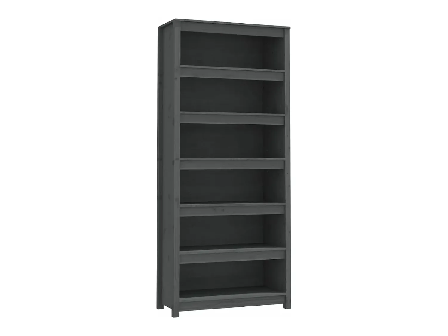 Vitrina*vidaxl Estante 80x35x183 cm madeira de pinho maciça cinza Cinzento