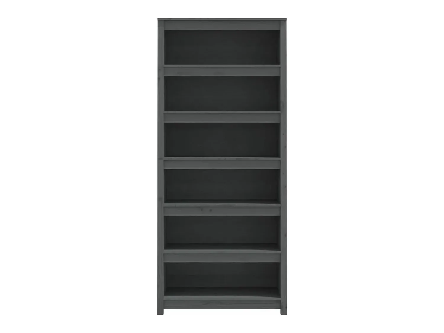 Vitrina*vidaxl Estante 80x35x183 cm madeira de pinho maciça cinza Cinzento