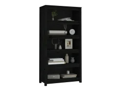 Online vidaxl Estante 80x35x154 cm madeira de pinho maciça Preto