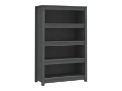 Vitrina|vidaxl Estante 80x35x126 cm madeira de pinho maciça cinza Cinzento