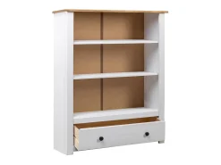 Best Estante 80x35x110 cm madeira de pinho maciça Panama PT403214 Branco