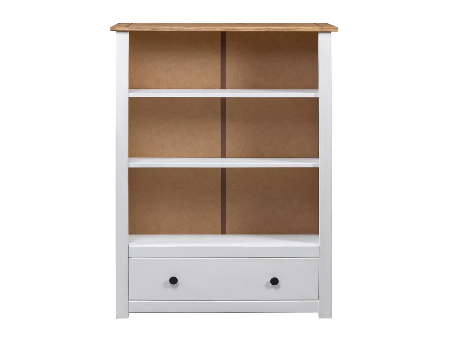 Best Estante 80x35x110 cm madeira de pinho maciça Panama PT403214 Branco