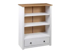 Best Estante 80x35x110 cm madeira de pinho maciça Panama PT403214 Branco
