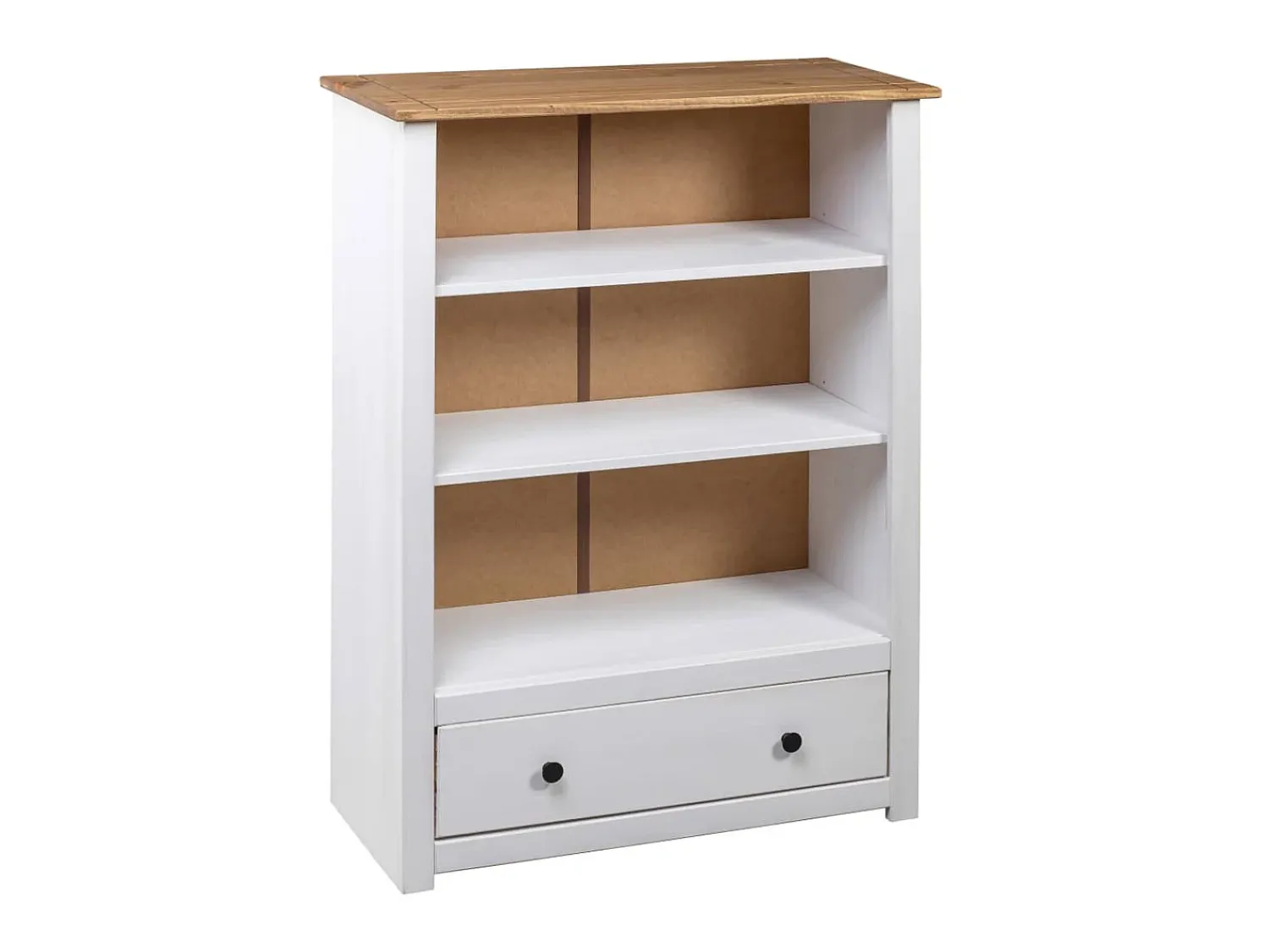 Best Estante 80x35x110 cm madeira de pinho maciça Panama PT403214 Branco