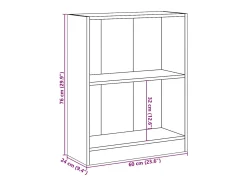 Vitrina|vidaxl Estante 60x24x76 cm madeira processada cinza cimento Cinzento claro