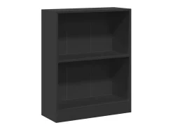 Vitrina*vidaxl Estante 60x24x76 cm madeira processada Preto