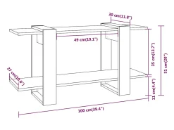 Hot vidaxl Estante 100x30x51 cm madeira processada brilhante Branco