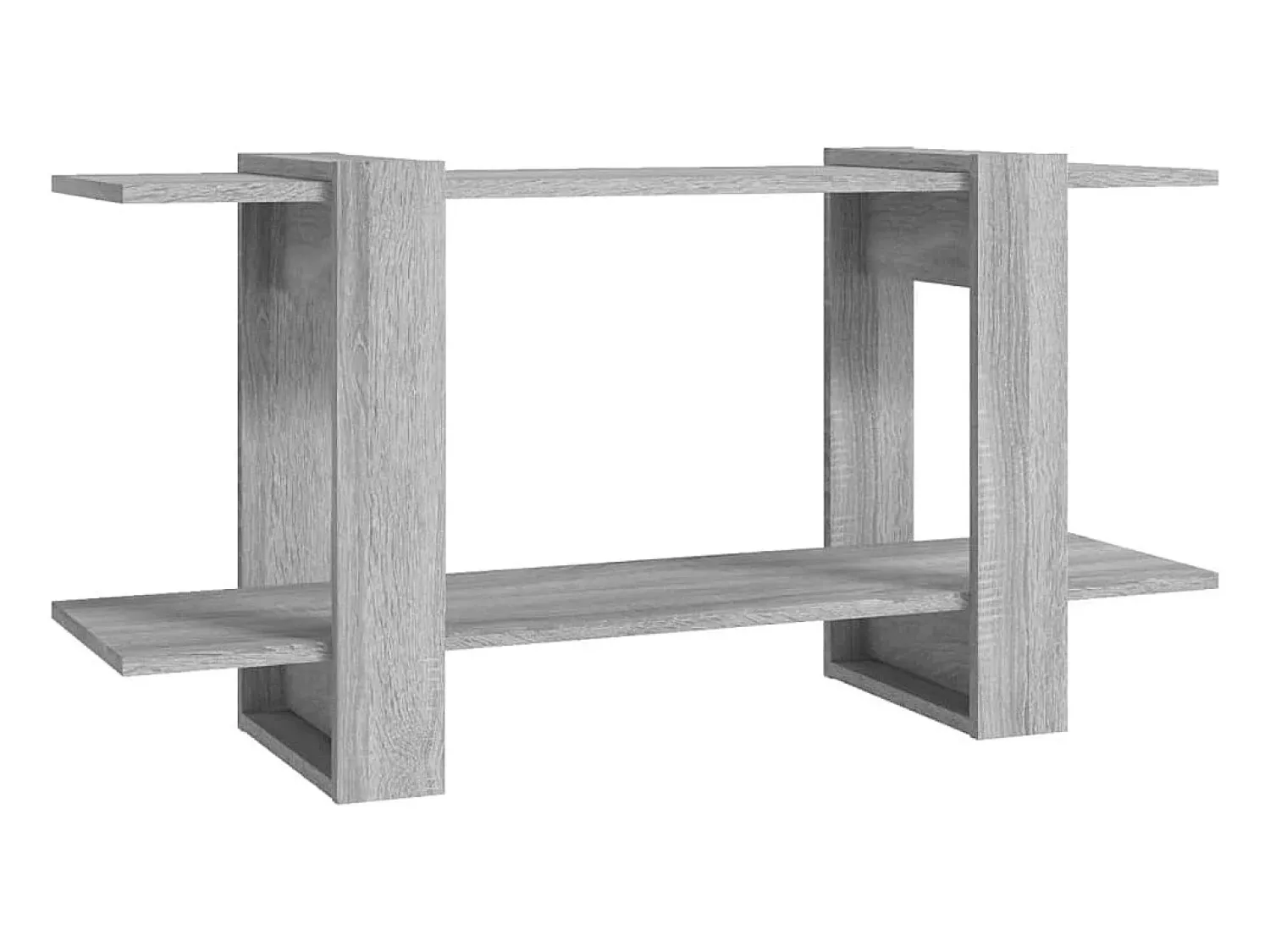 Biblioteca| Estante 100x30x51 cm madeira processada cor sonoma cinza PT797983 Cinzento