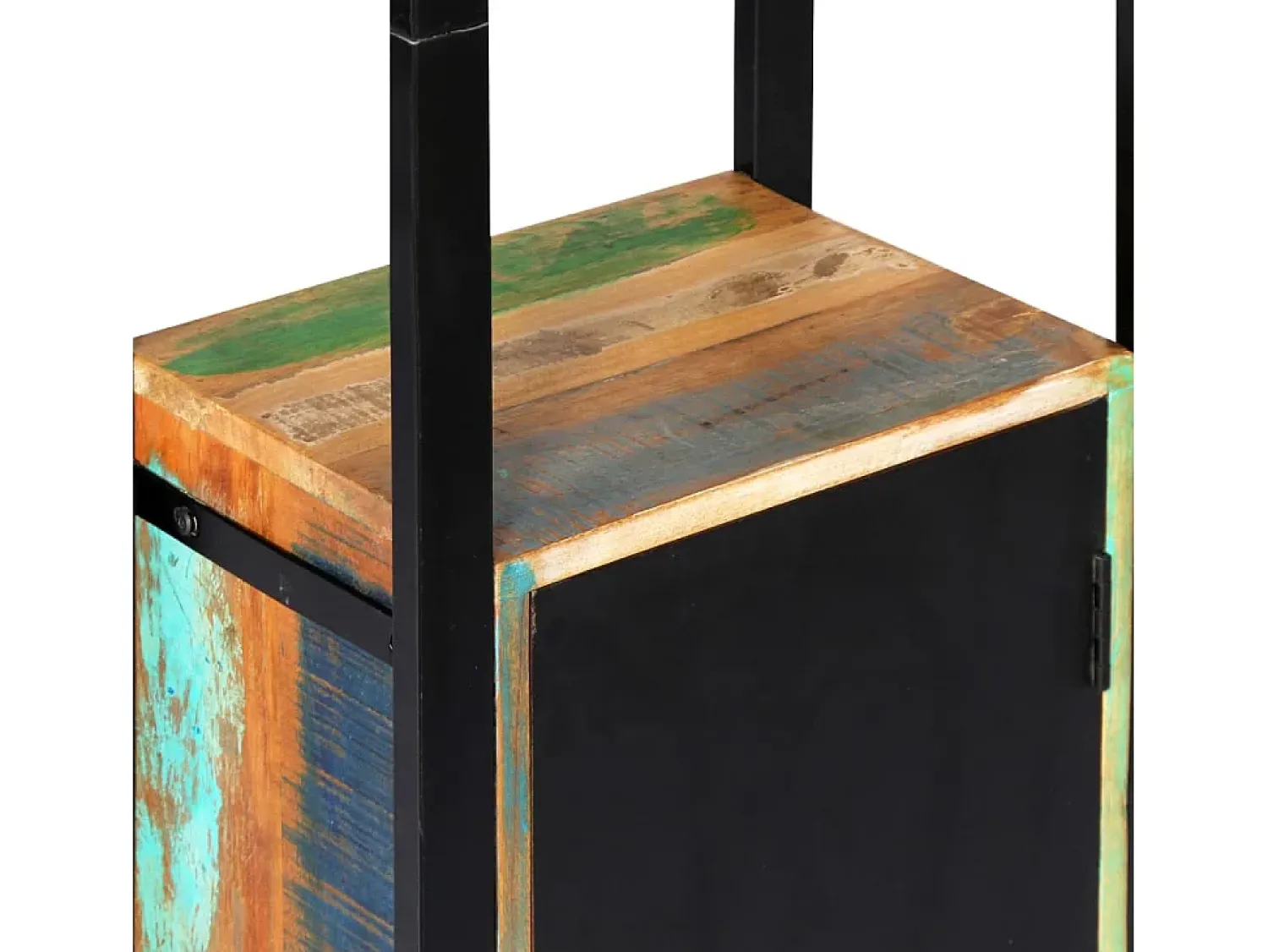 Outlet vidaxl Estante 45x30x171 cm madeira recuperada maciça Multicor