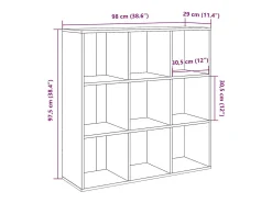 Clearance vidaxl Estante 98x29x97,5 cm madeira velha Castanho