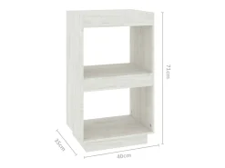 Vitrina|vidaxl Estante 40x35x71 cm pinho maciço Branco