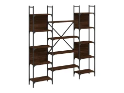 Biblioteca* Estante 155,5x24x166,5cm derivados de madeira carvalho PT750911 Castanho
