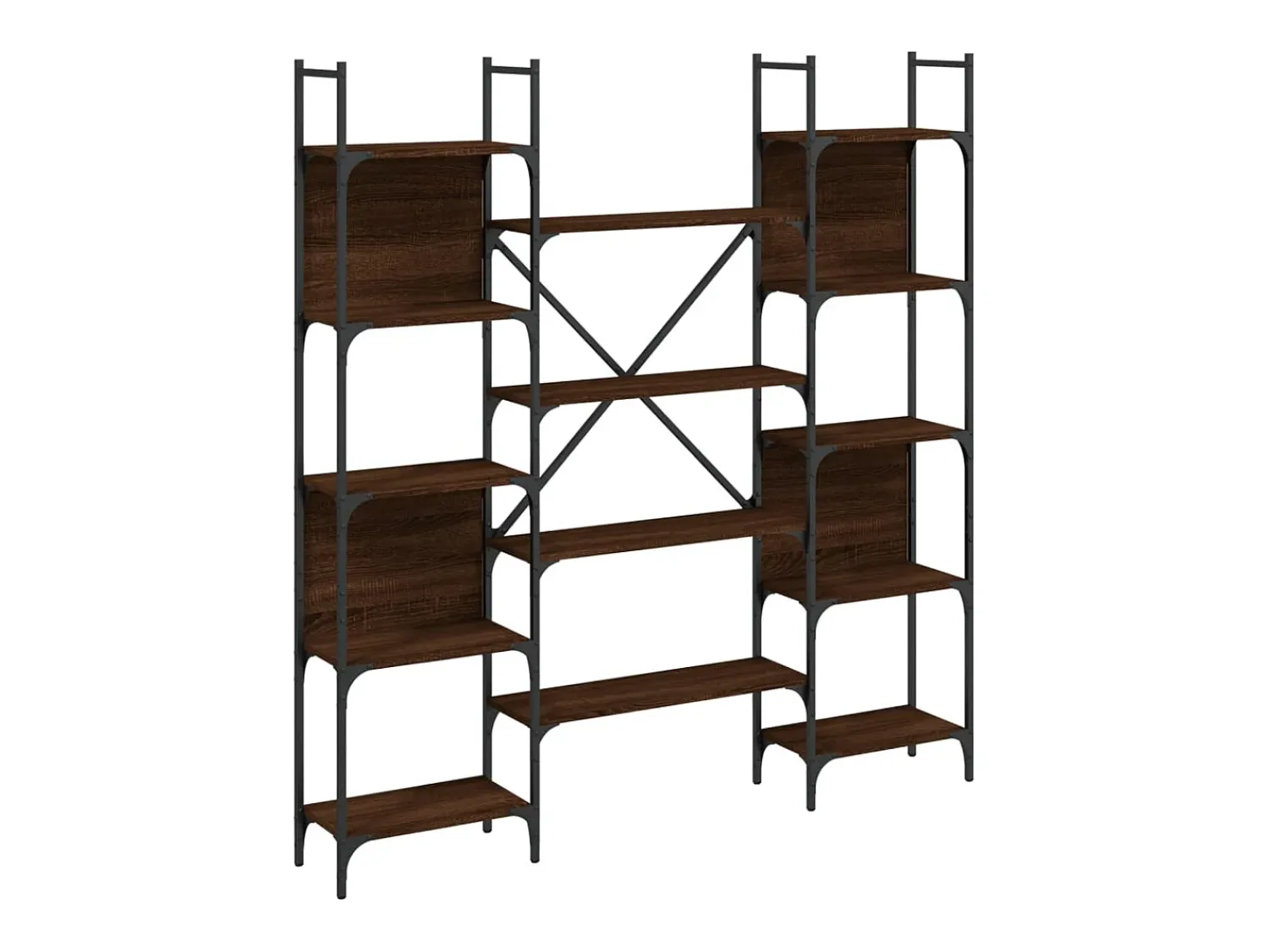 Biblioteca* Estante 155,5x24x166,5cm derivados de madeira carvalho PT750911 Castanho