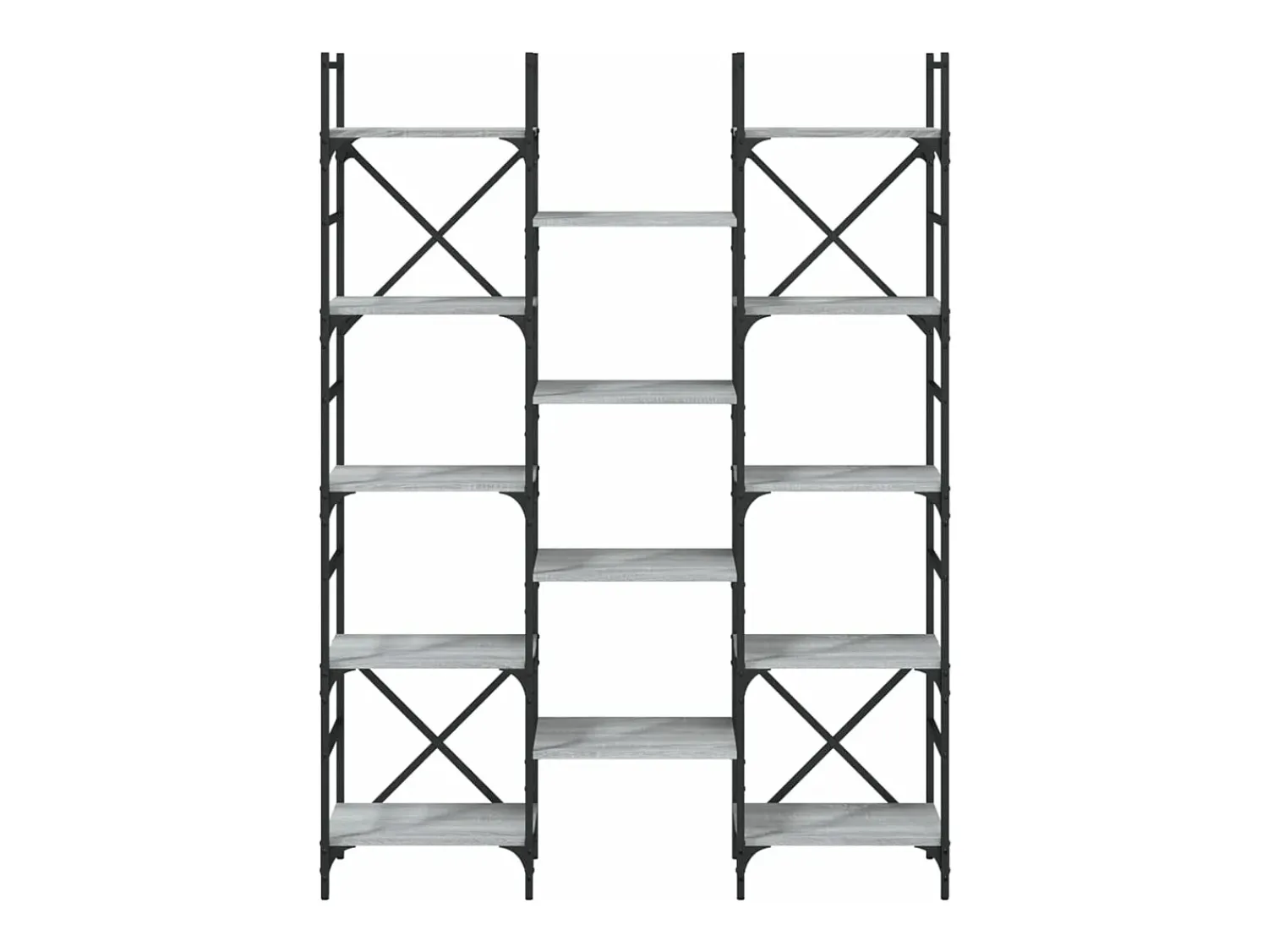 Biblioteca| Estante 127,5x28,5x172,5cm derivados de madeira sonoma PT311558 Cinzento