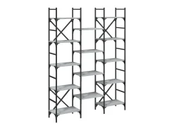 Biblioteca| Estante 127,5x28,5x172,5cm derivados de madeira sonoma PT311558 Cinzento