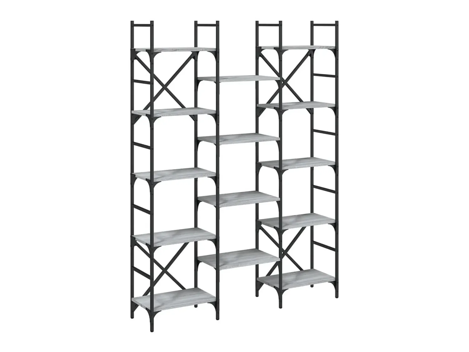 Biblioteca| Estante 127,5x28,5x172,5cm derivados de madeira sonoma PT311558 Cinzento