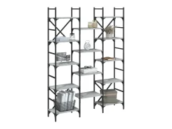 Biblioteca| Estante 127,5x28,5x172,5cm derivados de madeira sonoma PT311558 Cinzento