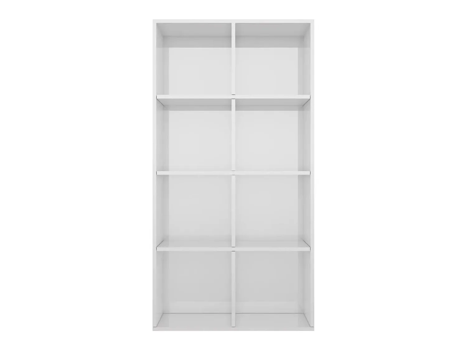 Biblioteca| Estante/aparador 66x30x130 cm contraplacado brilhante PT971399 Branco
