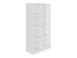Biblioteca| Estante/aparador 66x30x130 cm contraplacado brilhante PT971399 Branco