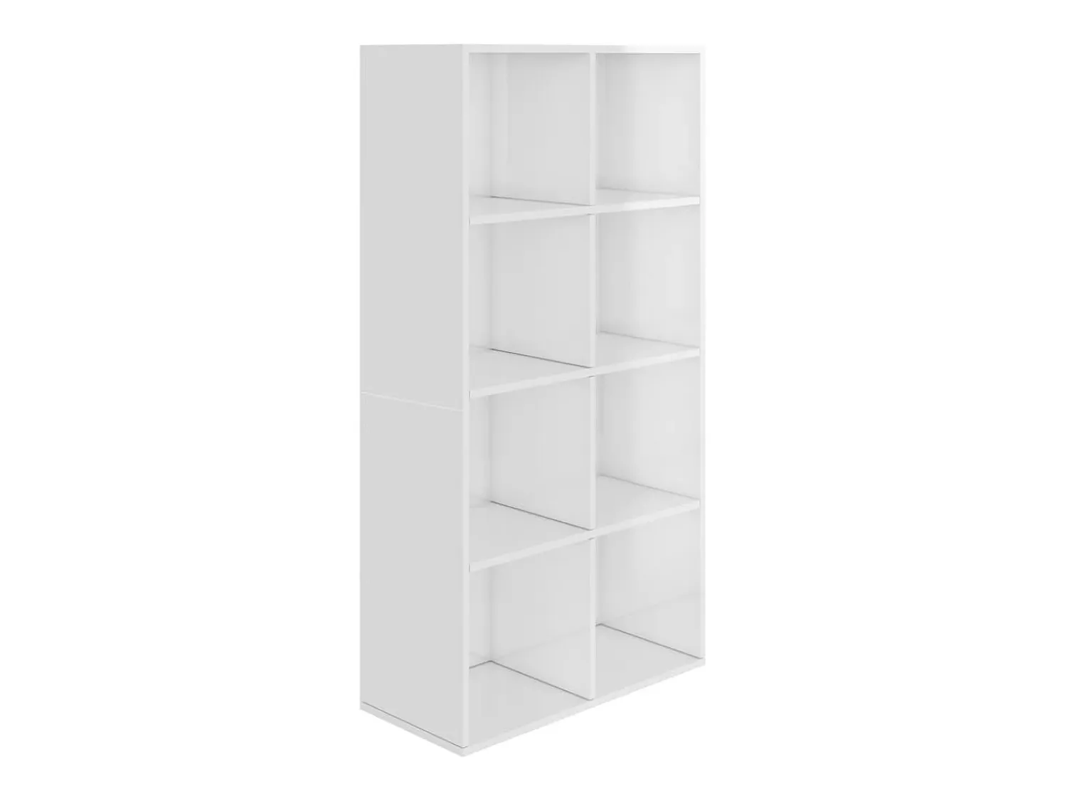 Biblioteca| Estante/aparador 66x30x130 cm contraplacado brilhante PT971399 Branco