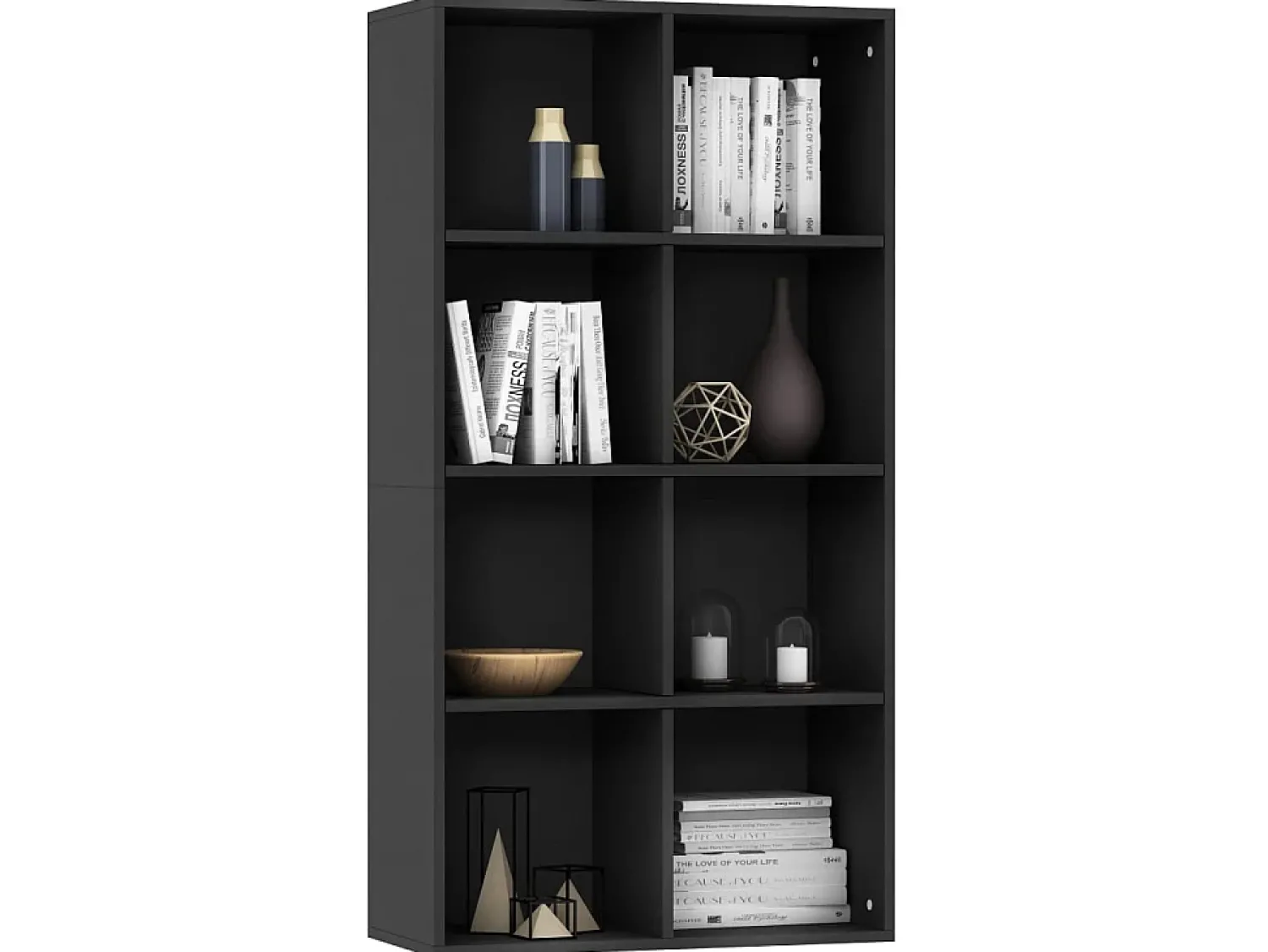 Biblioteca| Estante/aparador 66x30x130 cm contraplacado PT630578 Preto