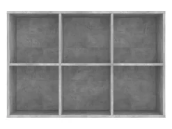Vitrina*vidaxl Estante/aparador 66x30x98 cm contraplacado cimento Cinzento