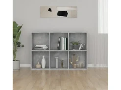 Vitrina*vidaxl Estante/aparador 66x30x98 cm contraplacado cimento Cinzento