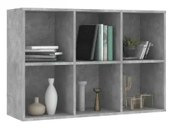 Vitrina*vidaxl Estante/aparador 66x30x98 cm contraplacado cimento Cinzento
