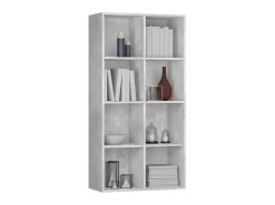 Biblioteca| Estante/aparador 66x30x130 cm contraplacado cimento PT315025 Cinzento