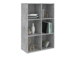 Biblioteca* Estante/aparador 66x30x98 cm contraplacado cimento PT889752 Cinzento
