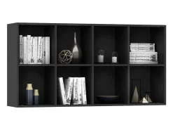 Vitrina|vidaxl Estante/aparador 66x30x130 cm derivados de madeira Preto