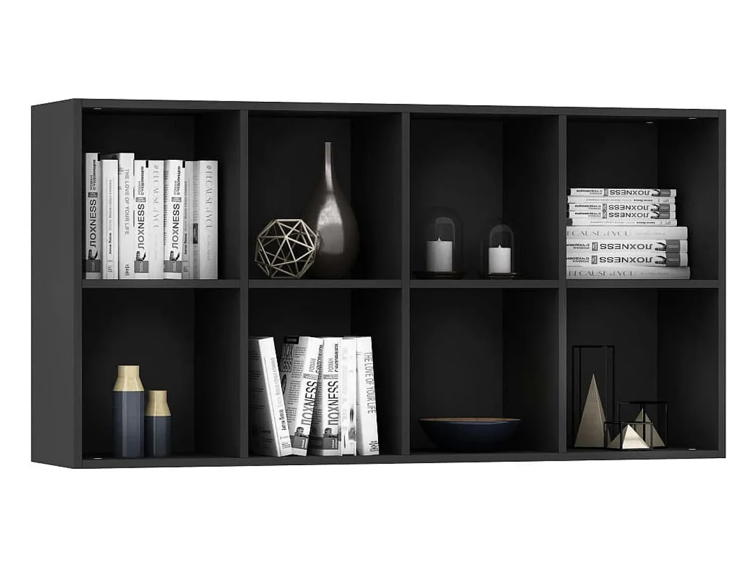 Vitrina|vidaxl Estante/aparador 66x30x130 cm derivados de madeira Preto