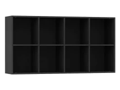 Vitrina|vidaxl Estante/aparador 66x30x130 cm derivados de madeira Preto