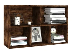 Biblioteca* Estante/aparador 50x25x80 cm derivados madeira carvalho fumado PT413652 Castanho