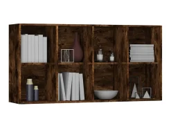 Biblioteca* Estante/aparador 66x30x130 cm derivados madeira carvalho fumado PT628149 Castanho