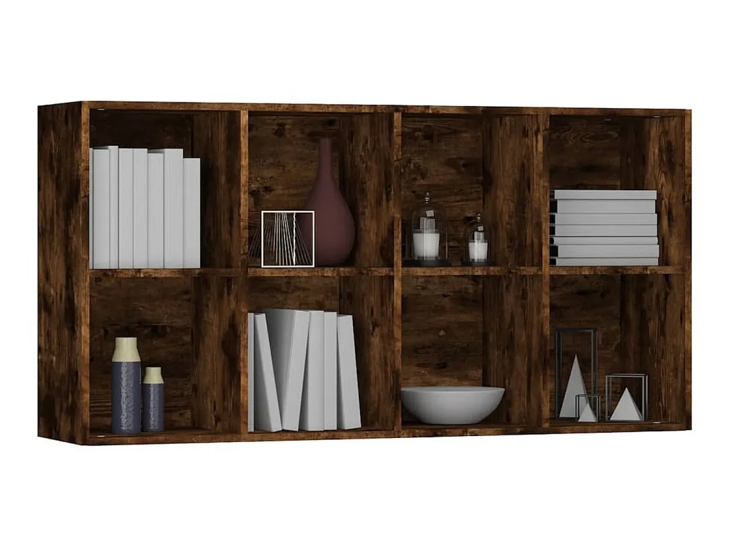Biblioteca* Estante/aparador 66x30x130 cm derivados madeira carvalho fumado PT628149 Castanho