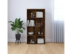 Biblioteca* Estante/aparador 66x30x130 cm derivados madeira carvalho fumado PT628149 Castanho