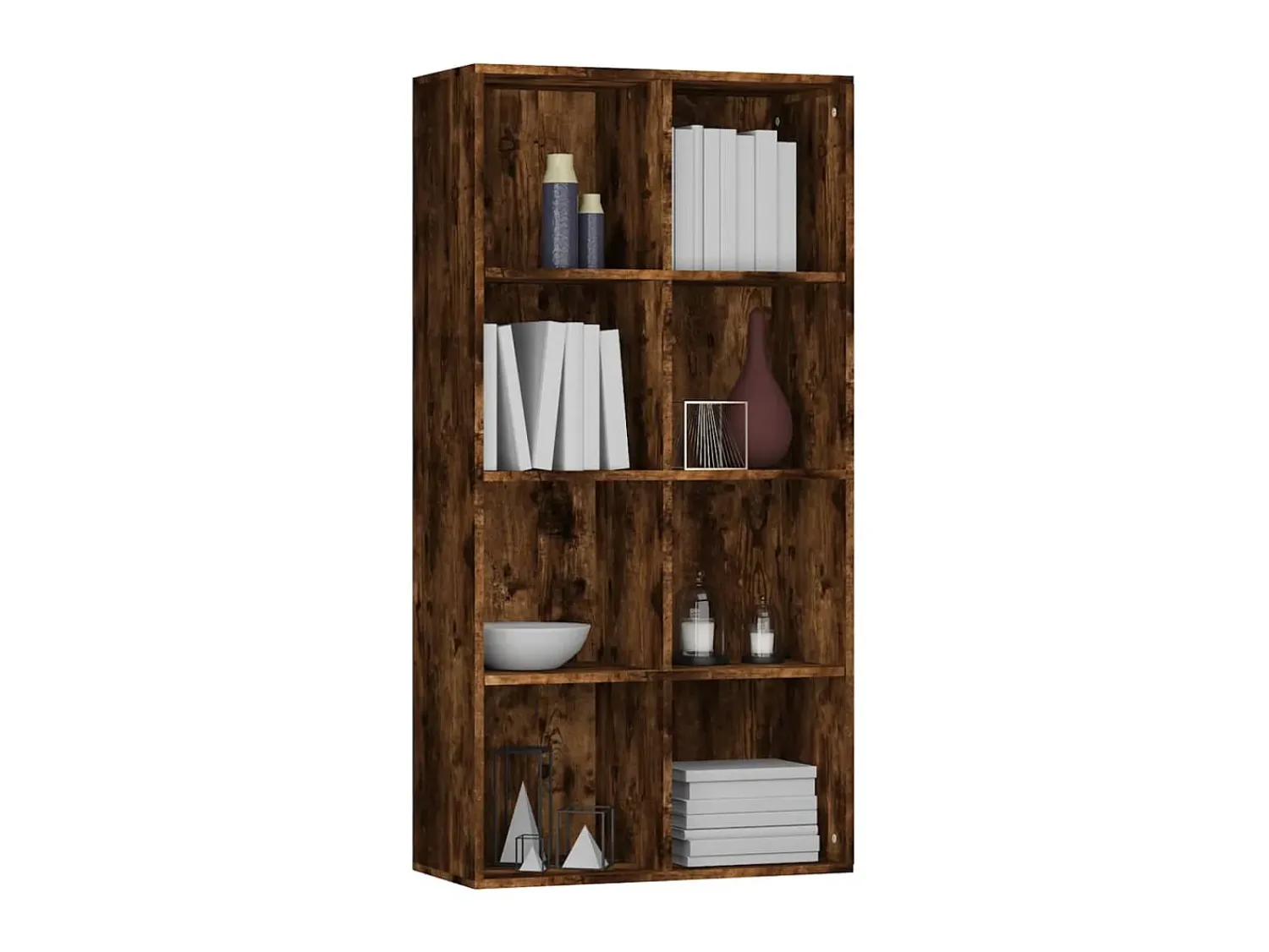 Biblioteca* Estante/aparador 66x30x130 cm derivados madeira carvalho fumado PT628149 Castanho
