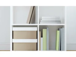 Discount vidaxl Estante/aparador 66x30x130 cm derivados de madeira Branco
