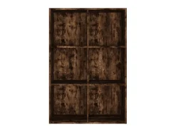 New Estante/aparador 66x30x98 cm derivados madeira carvalho fumado PT278577 Castanho