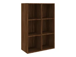 New Estante/aparador 66x30x98 cm derivados madeira carvalho fumado PT278577 Castanho