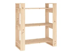 Clearance vidaxl Estante/Divisória de Ambiente 80x35x91 cm Madeira Maciça Pinho Castanho