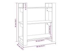 Clearance vidaxl Estante/Divisória de Ambiente 80x35x91 cm Madeira Maciça Pinho Castanho