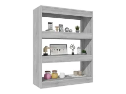 Biblioteca* Estante/divisória madeira processada 80x30x103 cm sonoma cinza PT409744 Cinzento