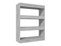 Biblioteca* Estante/divisória madeira processada 80x30x103 cm sonoma cinza PT409744 Cinzento